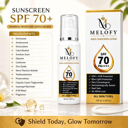 Melofy Aqua Sunscreen Lotion SPF 70